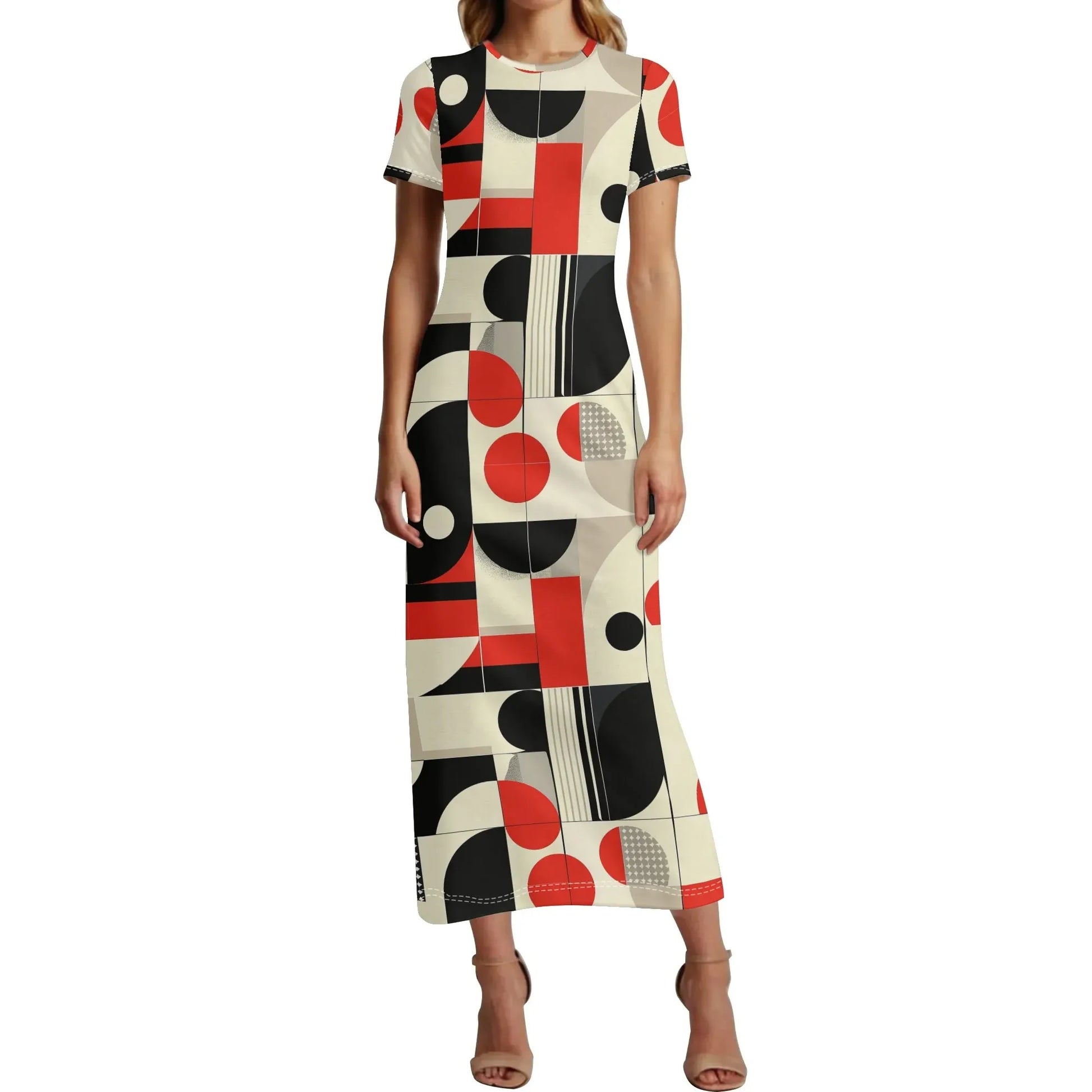 geometry-v5-short-sleeve-long-dress-long-dress-jlr-design-1 - JLR Design