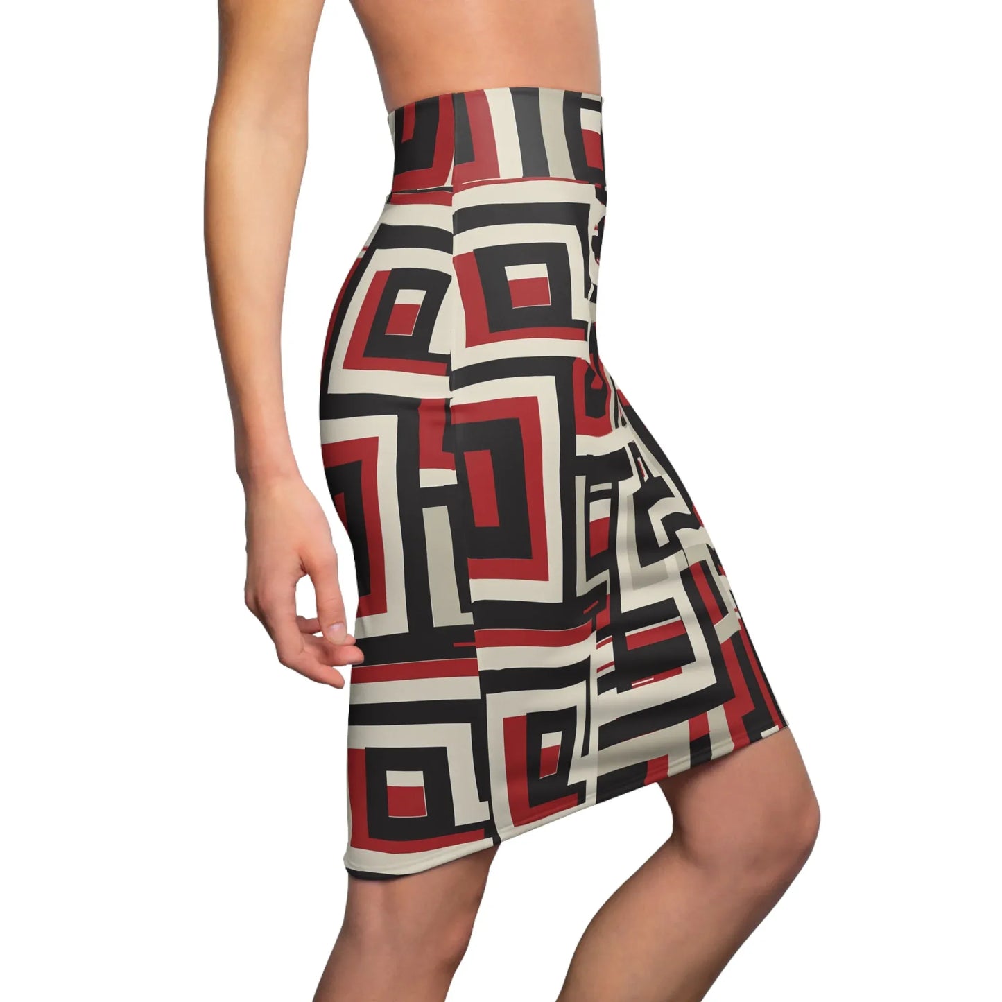 geometry-v6-bleistiftrock-fur-damen-eleganter-mid-waist-rock-mit-stretch-komfort-bleistiftrock-jlr-design-3 - JLR Design