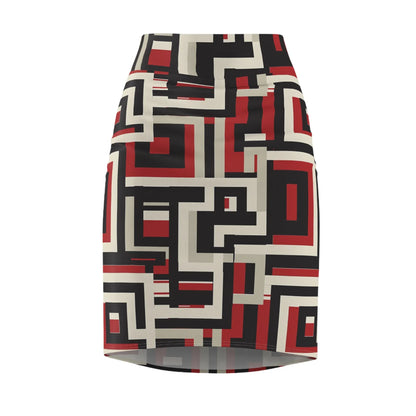 geometry-v6-bleistiftrock-fur-damen-eleganter-mid-waist-rock-mit-stretch-komfort-bleistiftrock-jlr-design-4 - JLR Design