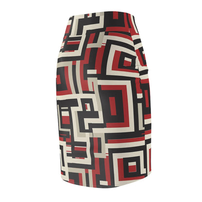 geometry-v6-bleistiftrock-fur-damen-eleganter-mid-waist-rock-mit-stretch-komfort-bleistiftrock-jlr-design-7 - JLR Design