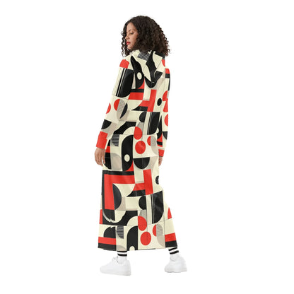 geometry-v6-damen-maxi-hoodiekleid-knochellanges-kapuzenkleid-aus-weich-angerautem-fleece-hoodiekleid-jlr-design-2 - JLR Design