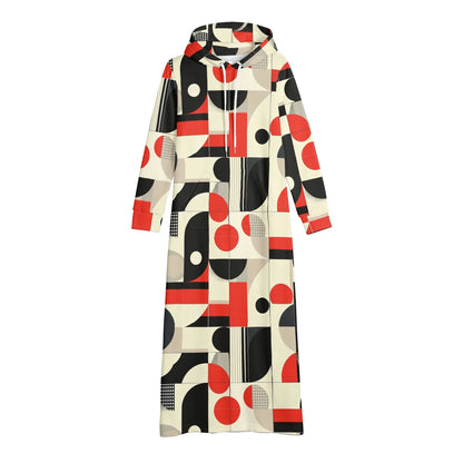 geometry-v6-damen-maxi-hoodiekleid-knochellanges-kapuzenkleid-aus-weich-angerautem-fleece-hoodiekleid-jlr-design-4 - JLR Design