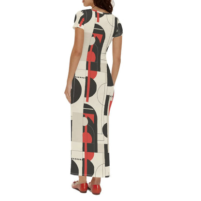 geometry-v6-short-sleeve-long-dress-long-dress-jlr-design-2 - JLR Design