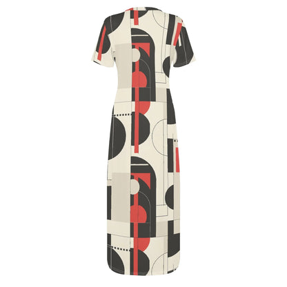 geometry-v6-short-sleeve-long-dress-long-dress-jlr-design-4 - JLR Design
