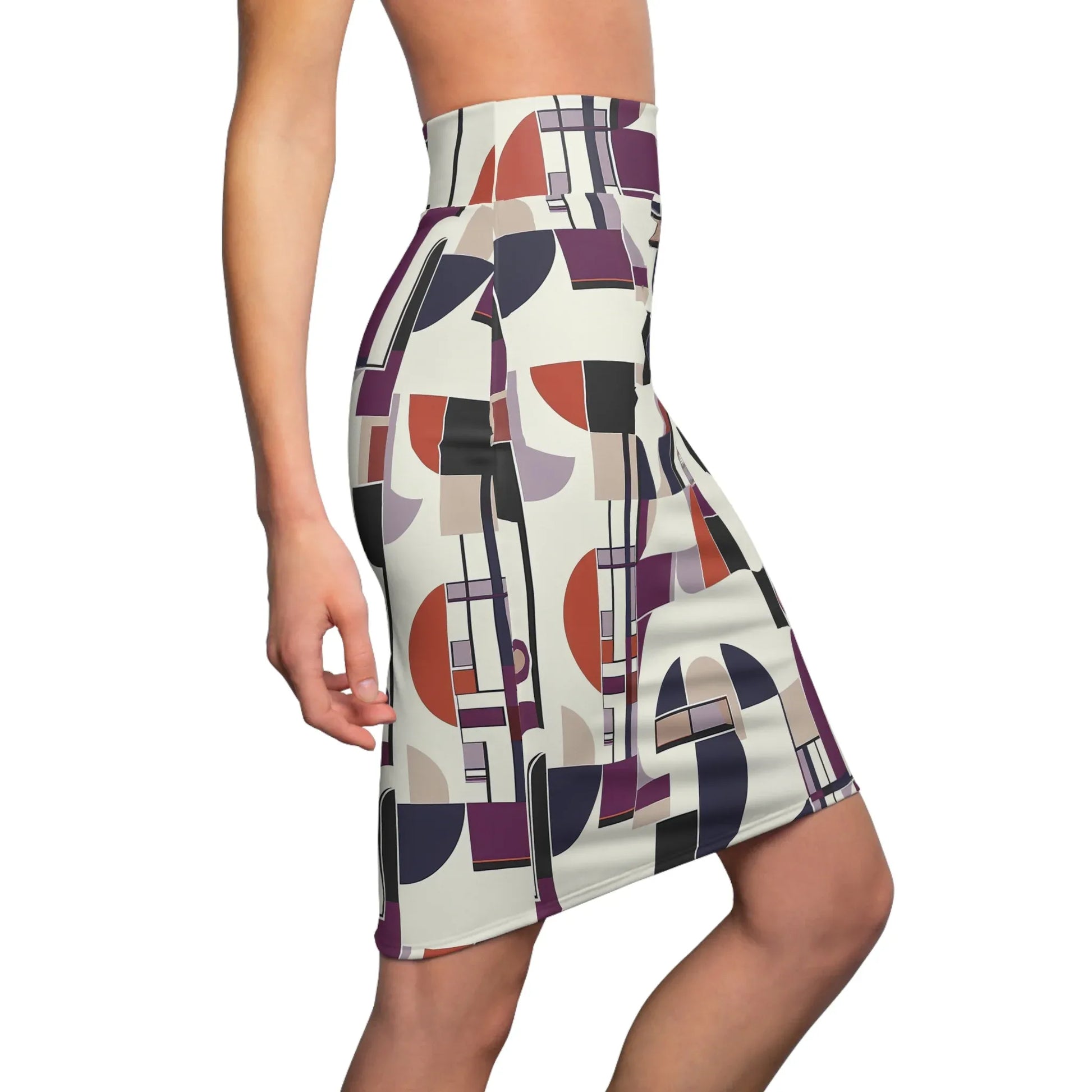 geometry-v7-bleistiftrock-fur-damen-eleganter-mid-waist-rock-mit-stretch-komfort-bleistiftrock-jlr-design-3 - JLR Design