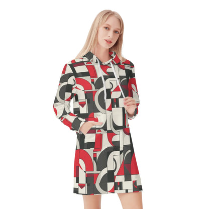 geometry-v7-damen-hoodiekleid-warmes-velvet-kapuzenkleid-aus-weichem-samt-fleece-hoodiekleid-jlr-design-1 - JLR Design