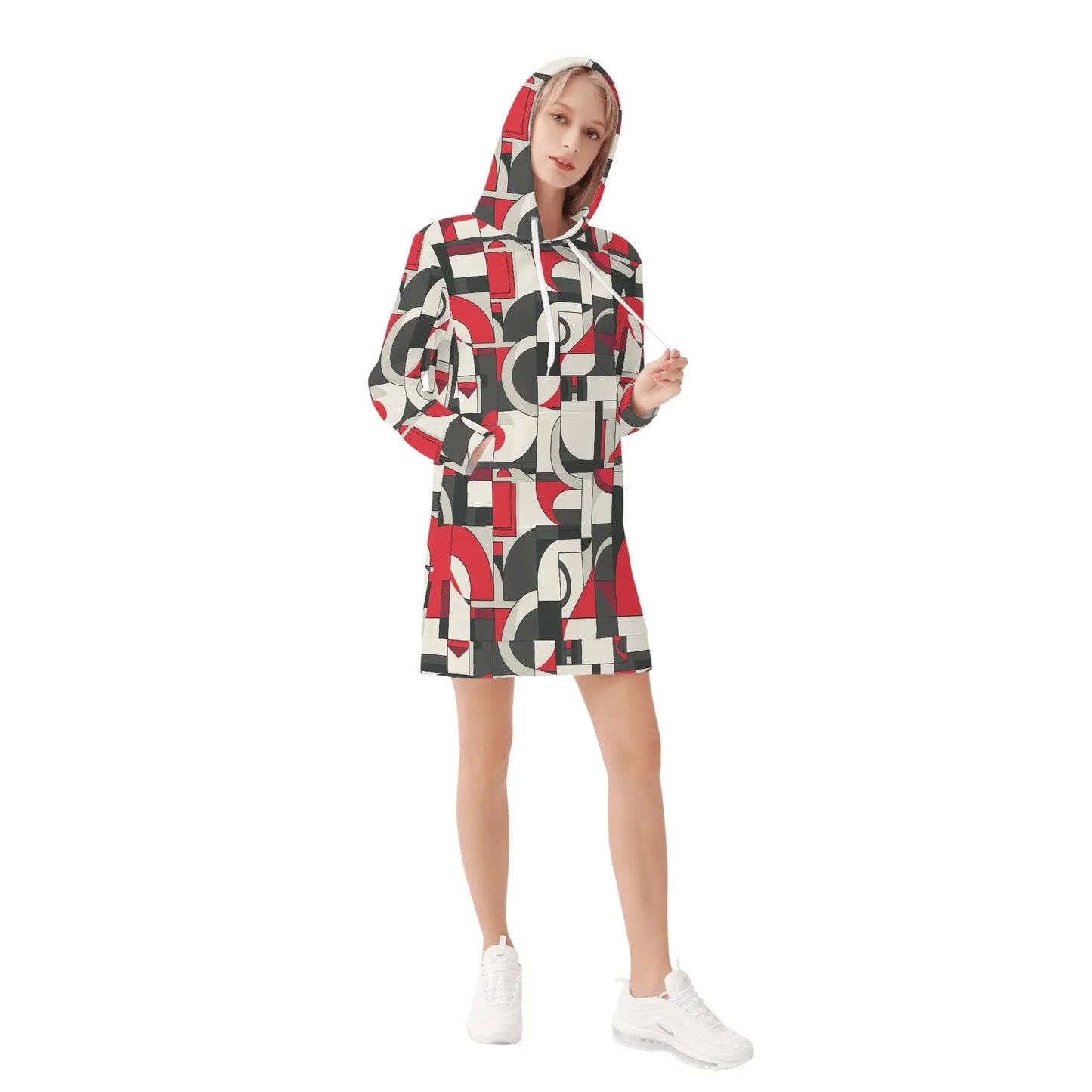 geometry-v7-damen-hoodiekleid-warmes-velvet-kapuzenkleid-aus-weichem-samt-fleece-hoodiekleid-jlr-design-4 - JLR Design