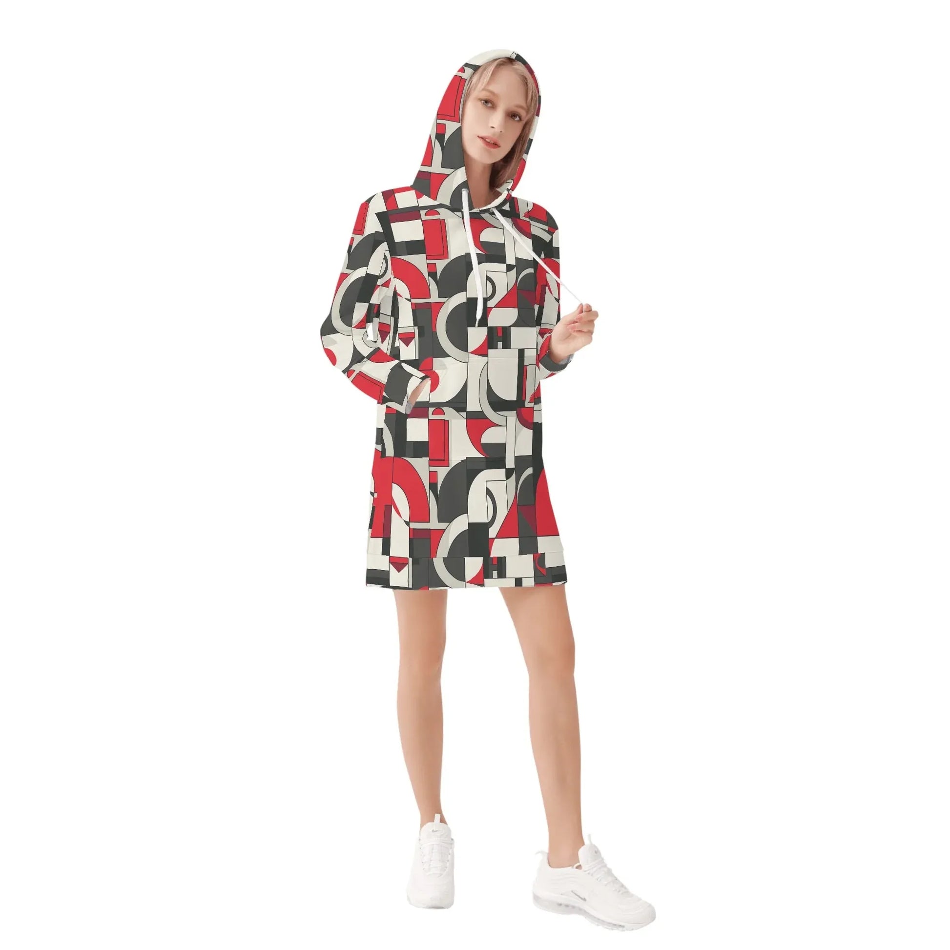 geometry-v7-damen-hoodiekleid-warmes-velvet-kapuzenkleid-aus-weichem-samt-fleece-hoodiekleid-jlr-design-4 - JLR Design