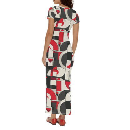 geometry-v7-short-sleeve-long-dress-long-dress-jlr-design-2 - JLR Design