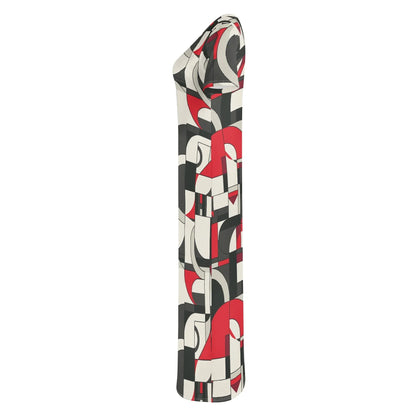 geometry-v7-short-sleeve-long-dress-long-dress-jlr-design-6 - JLR Design