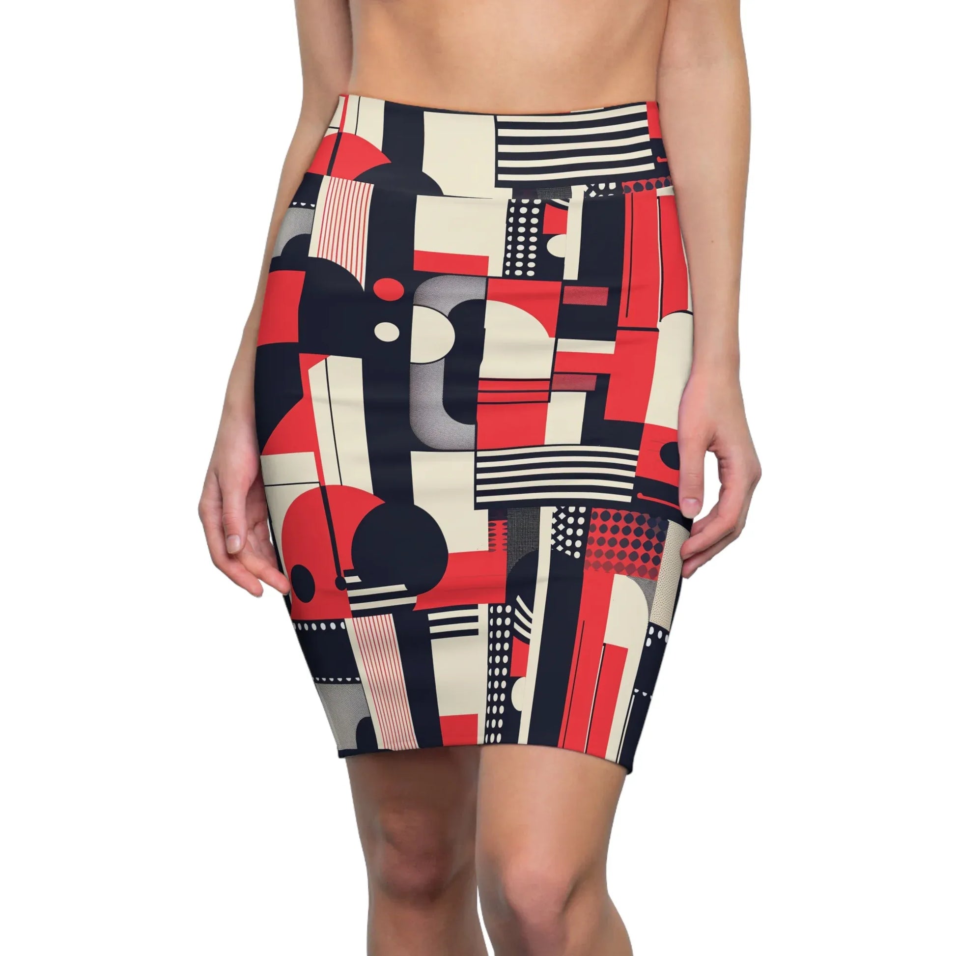 geometry-v8-bleistiftrock-fur-damen-eleganter-mid-waist-rock-mit-stretch-komfort-bleistiftrock-jlr-design-1 - JLR Design