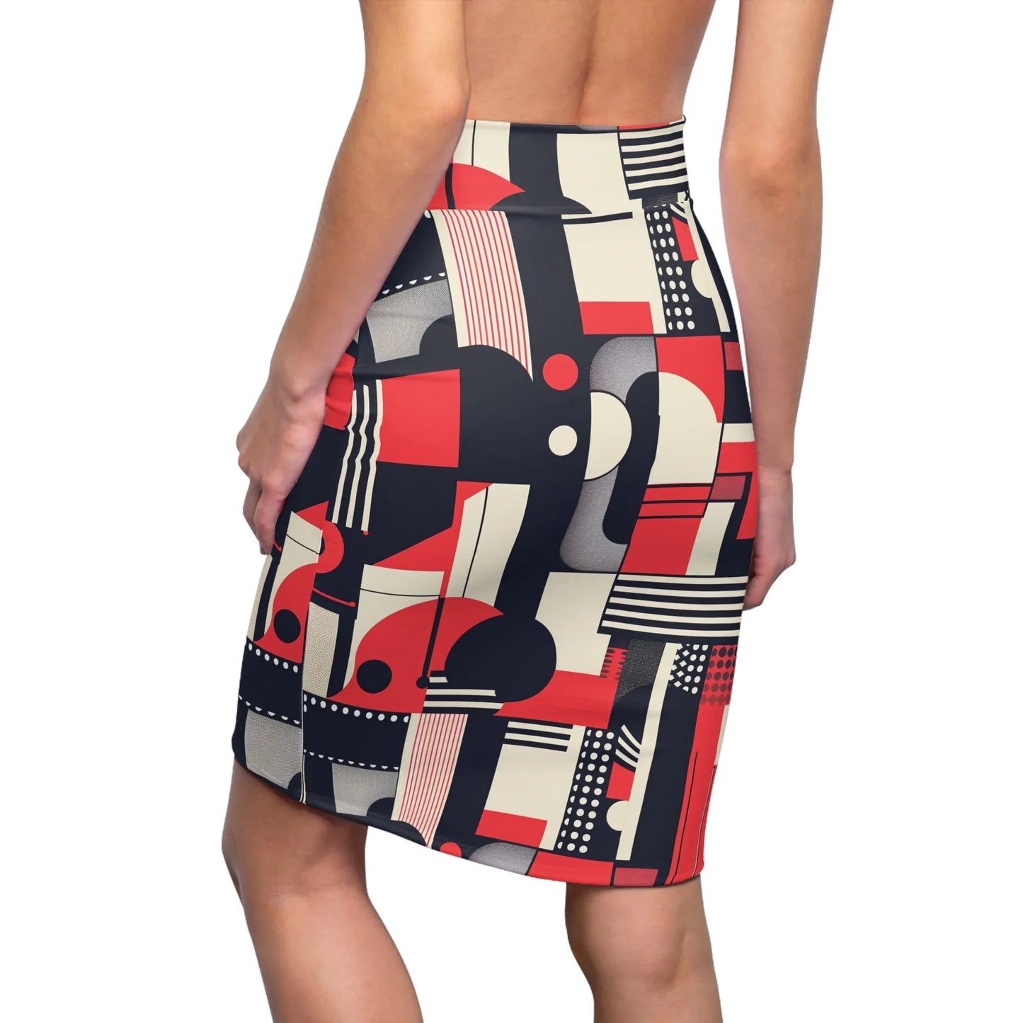 geometry-v8-bleistiftrock-fur-damen-eleganter-mid-waist-rock-mit-stretch-komfort-bleistiftrock-jlr-design-2 - JLR Design