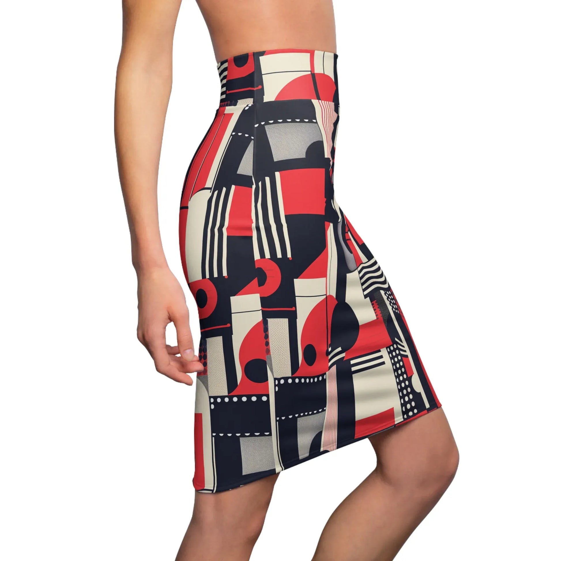 geometry-v8-bleistiftrock-fur-damen-eleganter-mid-waist-rock-mit-stretch-komfort-bleistiftrock-jlr-design-3 - JLR Design