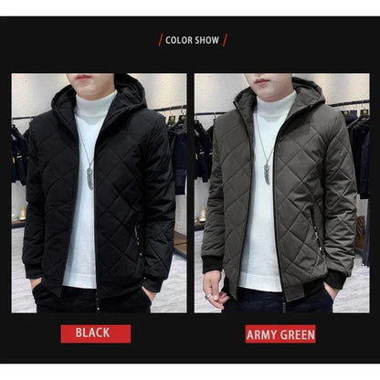 gesteppte-argyle-winterjacke-herren-mit-kapuze-jacke-jlr-design-2 - JLR Design