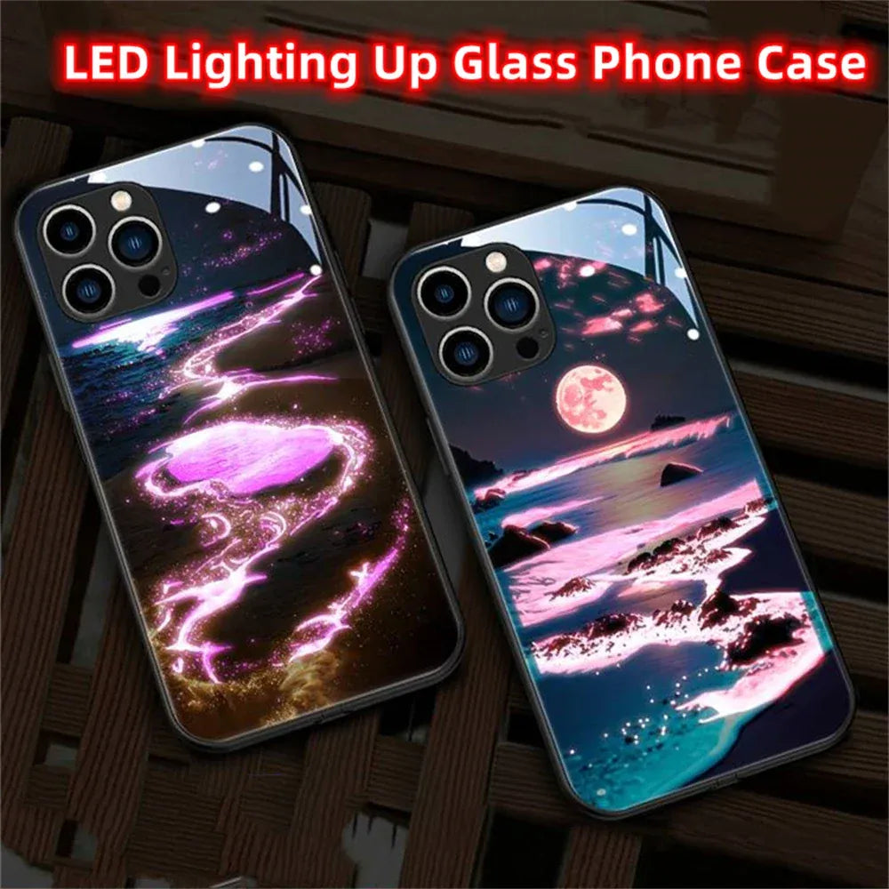 glowing-beach-led-handyhulle-fur-iphone-131415minipluspropromax-phone-case-jlr-design-6 - JLR Design