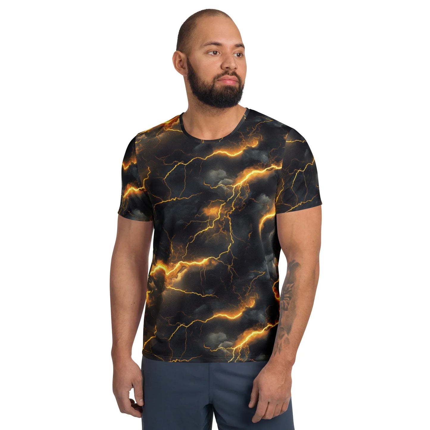 golden-lightning-sport-t-shirt-fur-herren-sport-t-shirt-jlr-design-1 - JLR Design