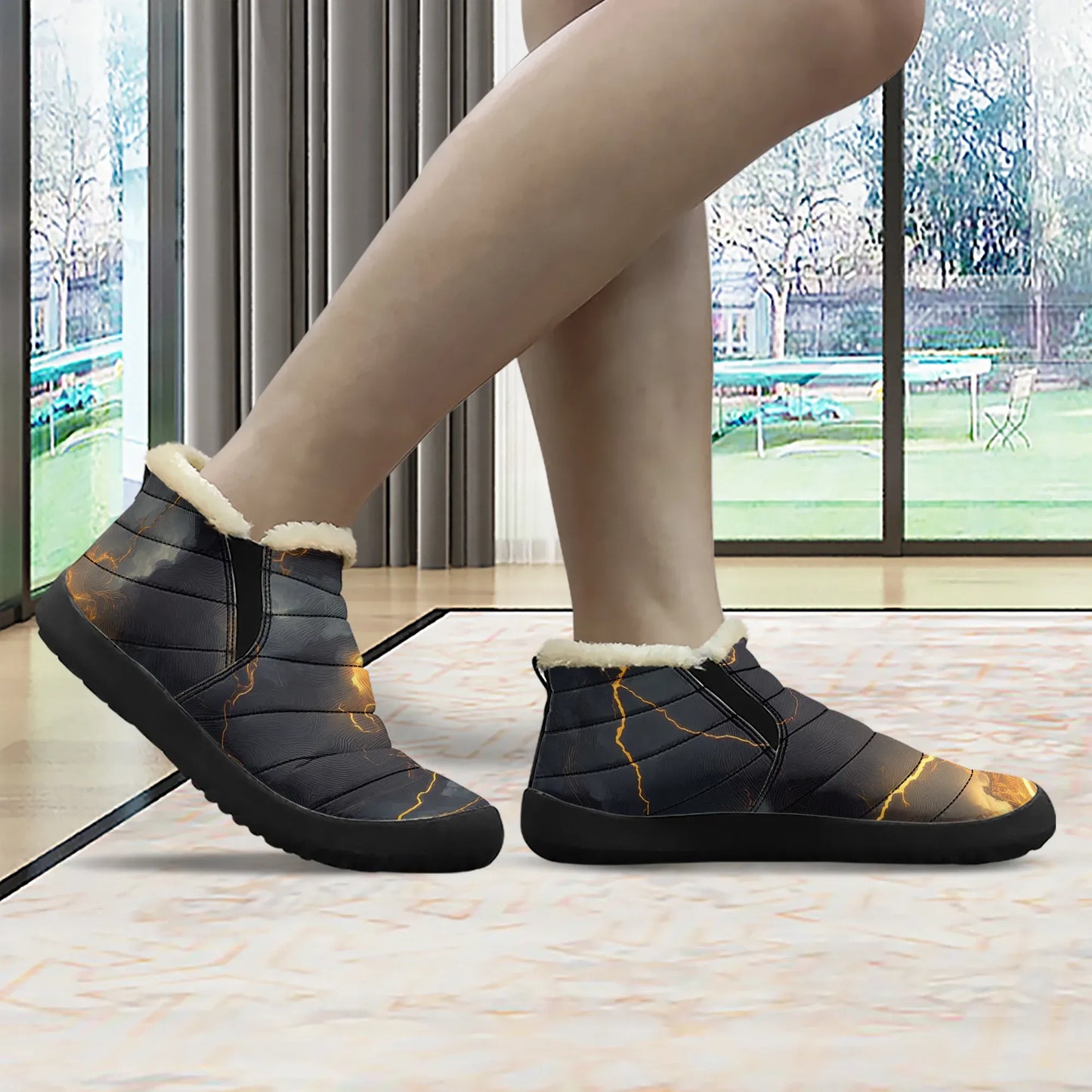 golden-thunder-faux-fur-slipper-slipper-jlr-design-3 - JLR Design