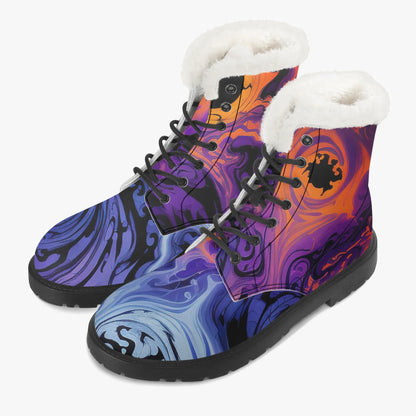 gothic-tie-dye-v1-faux-fur-leder-boots-boots-jlr-design-2 - JLR Design