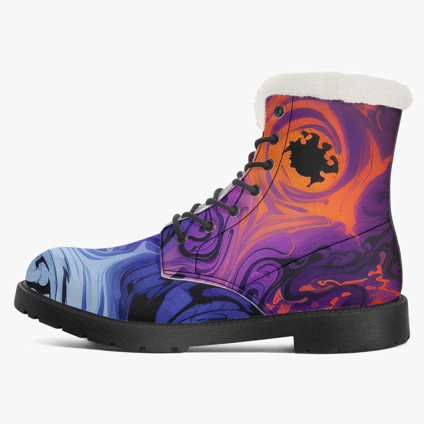 gothic-tie-dye-v1-faux-fur-leder-boots-boots-jlr-design-4 - JLR Design
