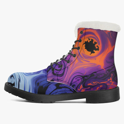 gothic-tie-dye-v1-faux-fur-leder-boots-boots-jlr-design-4 - JLR Design