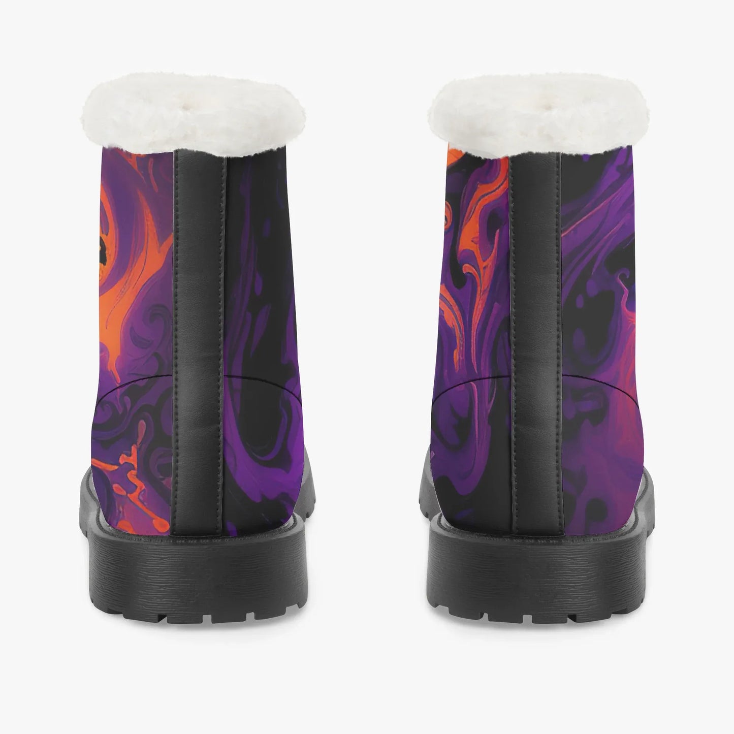 gothic-tie-dye-v1-faux-fur-leder-boots-boots-jlr-design-6 - JLR Design