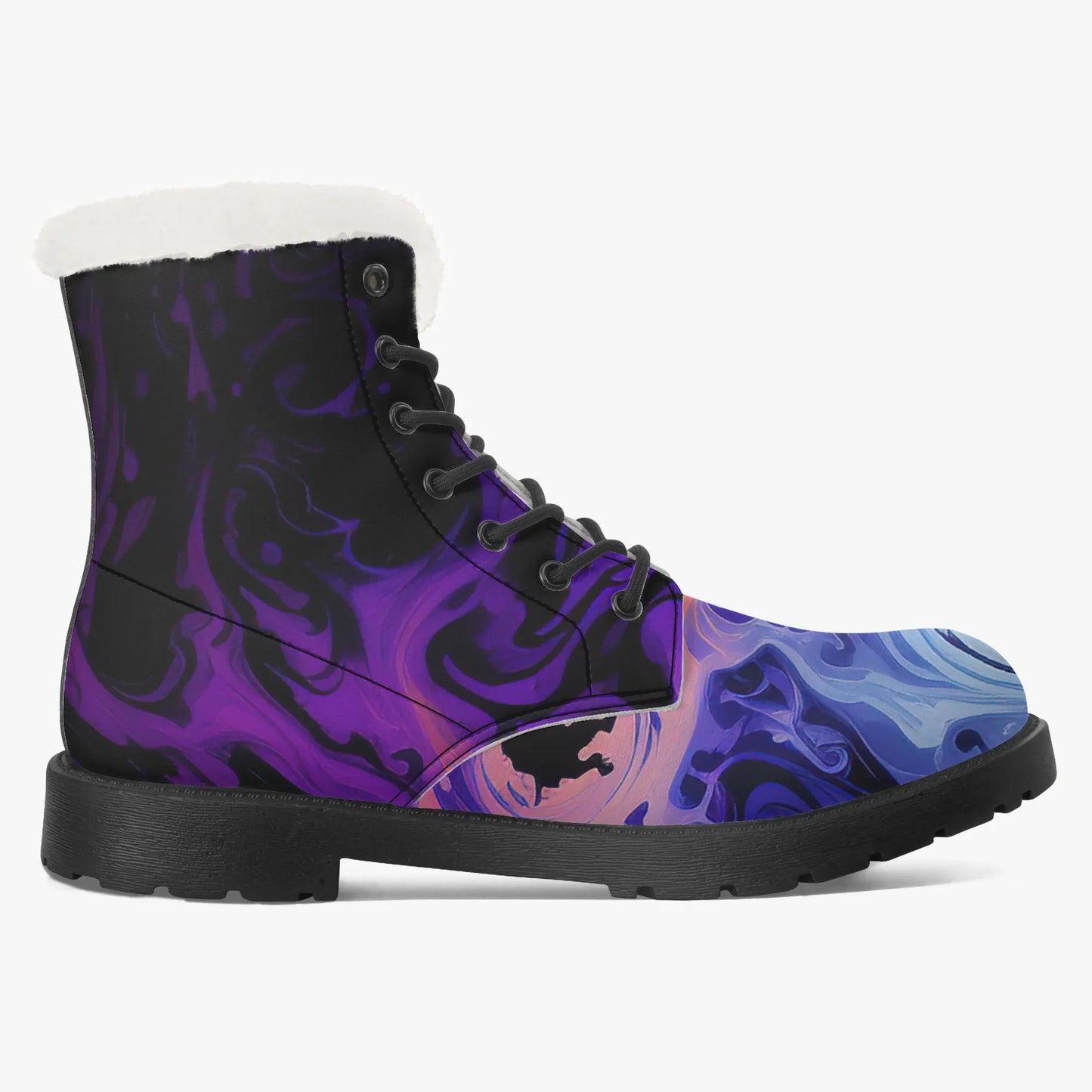 gothic-tie-dye-v1-faux-fur-leder-boots-boots-jlr-design-8 - JLR Design