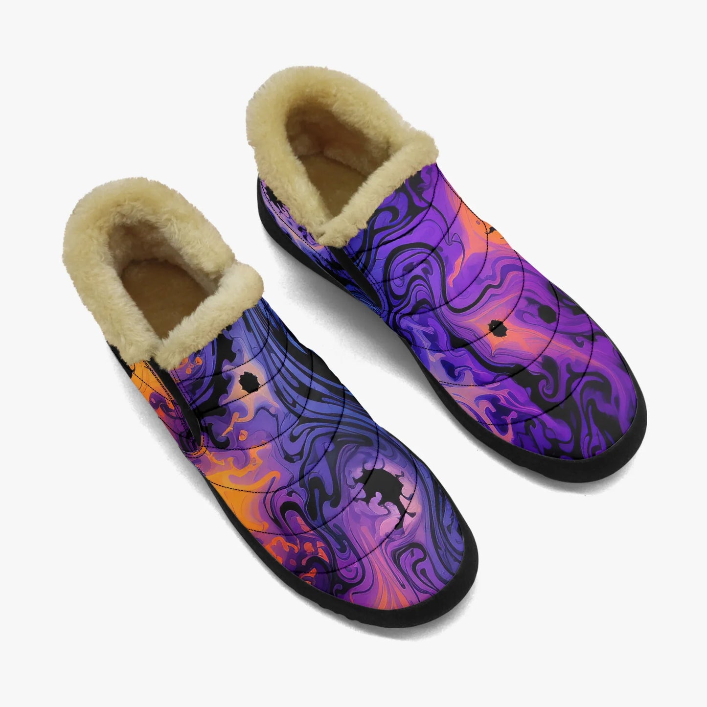gothic-tie-dye-v1-faux-fur-slipper-slipper-jlr-design-2 - JLR Design