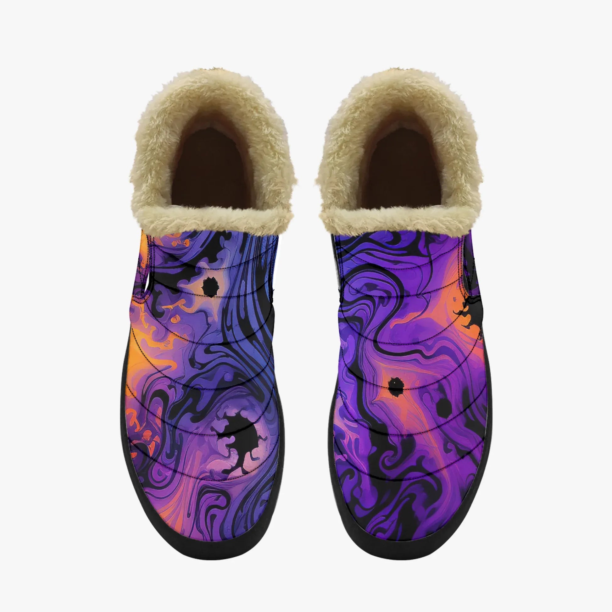 gothic-tie-dye-v1-faux-fur-slipper-slipper-jlr-design-5 - JLR Design