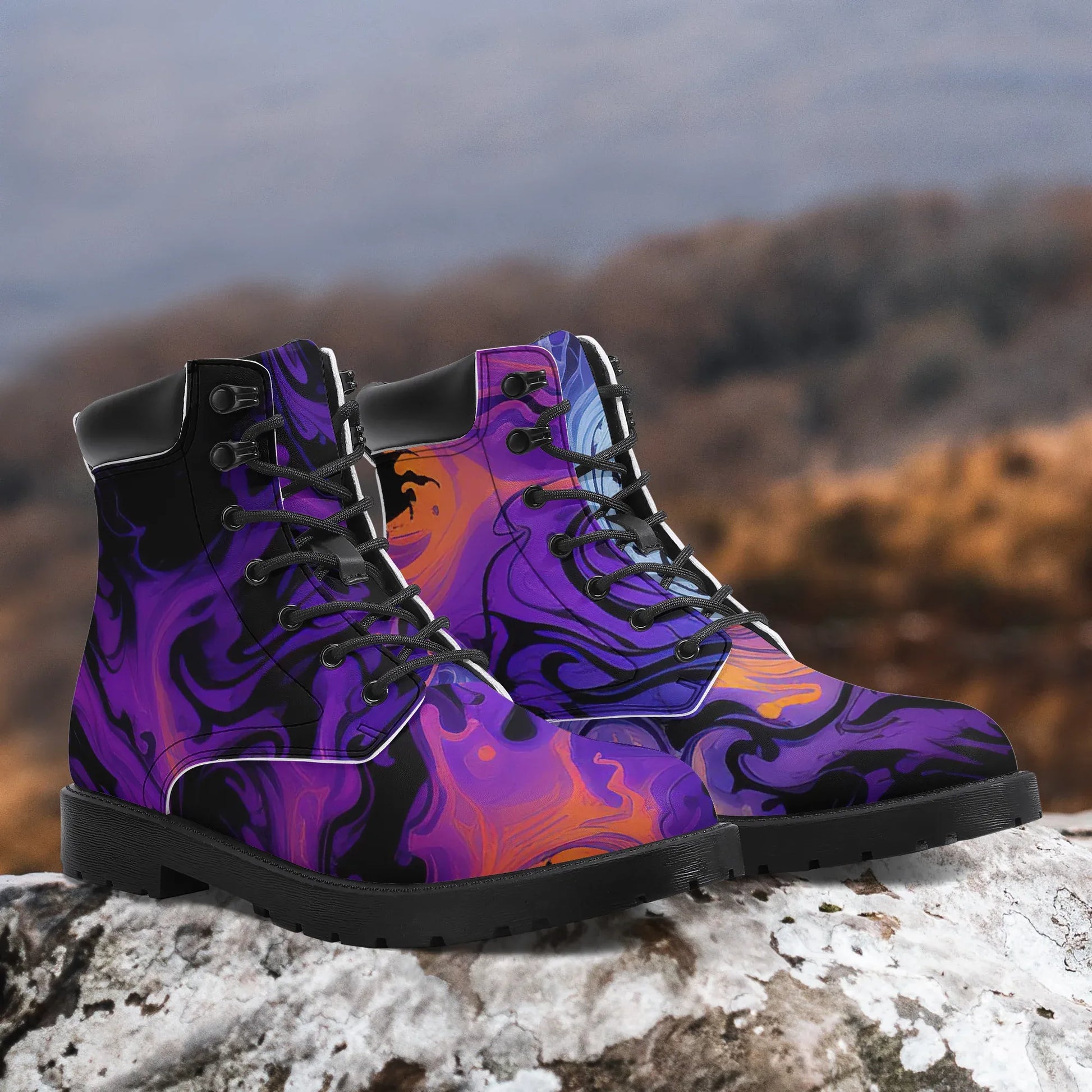 gothic-tie-dye-v1-leder-boots-or-stylische-und-warme-winterstiefel-boots-jlr-design-2 - JLR Design