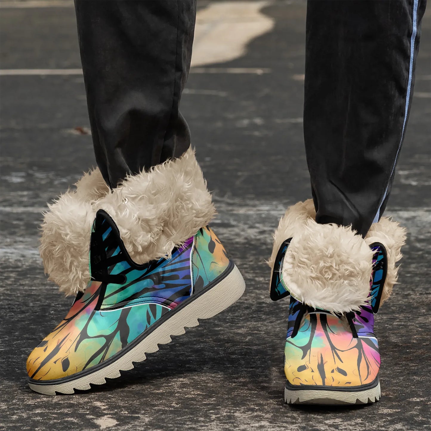 gothic-tie-dye-v2-chic-boots-mit-pluschfutter-stiefel-jlr-design-3 - JLR Design