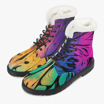gothic-tie-dye-v2-faux-fur-leder-boots-boots-jlr-design-2 - JLR Design
