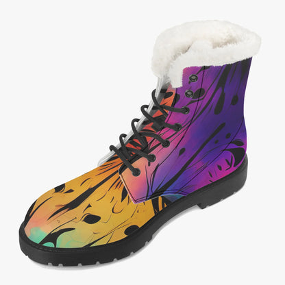 gothic-tie-dye-v2-faux-fur-leder-boots-boots-jlr-design-3 - JLR Design