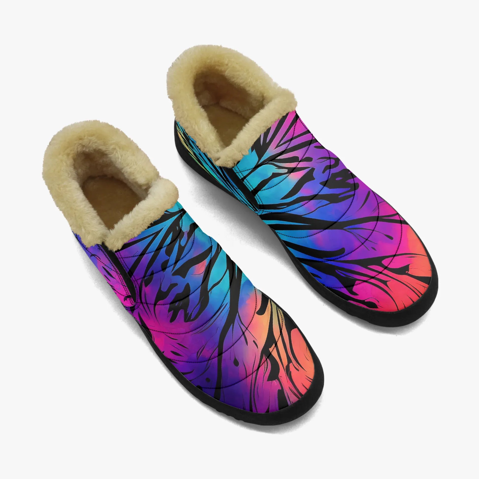 gothic-tie-dye-v2-faux-fur-slipper-slipper-jlr-design-2 - JLR Design
