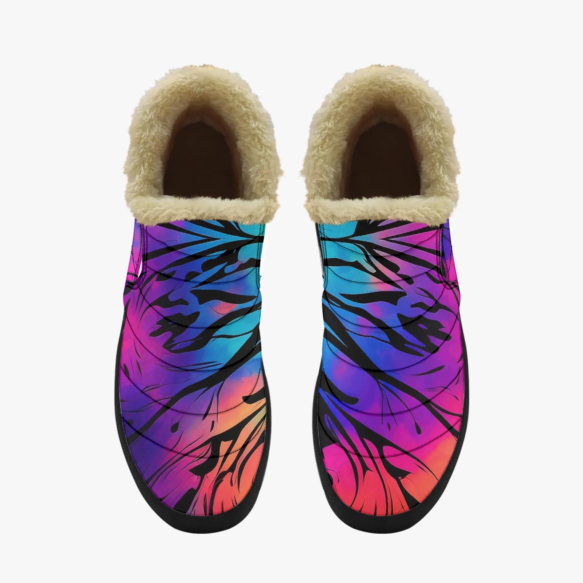 gothic-tie-dye-v2-faux-fur-slipper-slipper-jlr-design-5 - JLR Design