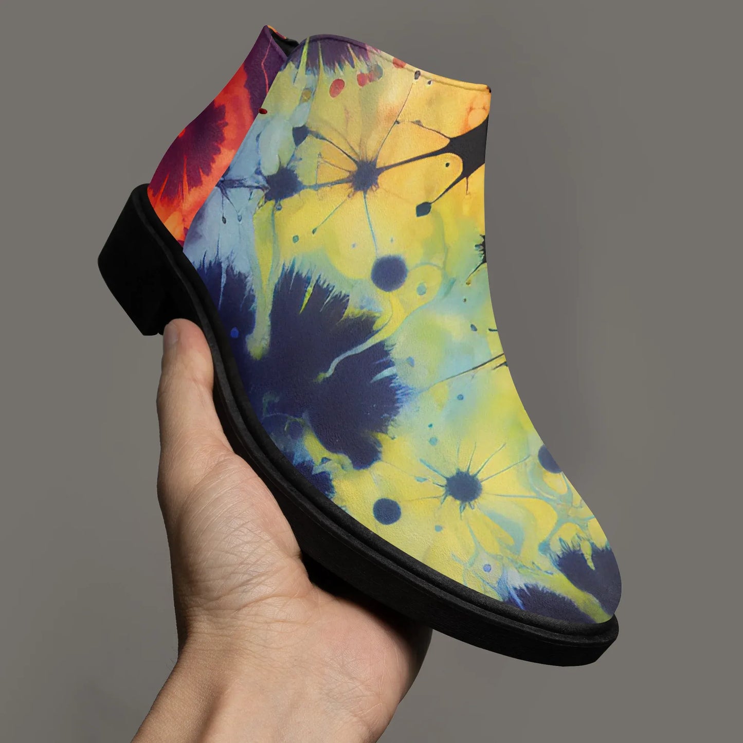 gothic-tie-dye-v3-elegante-reissverschluss-stiefeletten-stiefeletten-jlr-design-3 - JLR Design