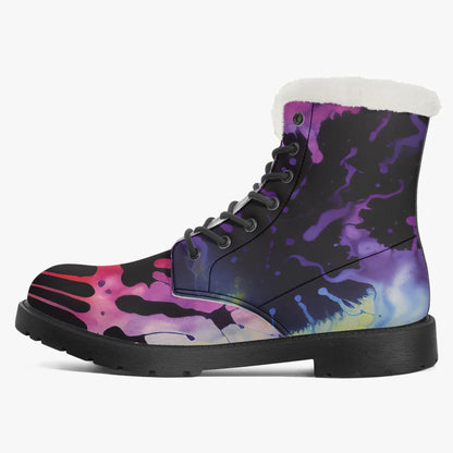 gothic-tie-dye-v3-faux-fur-leder-boots-boots-jlr-design-4 - JLR Design