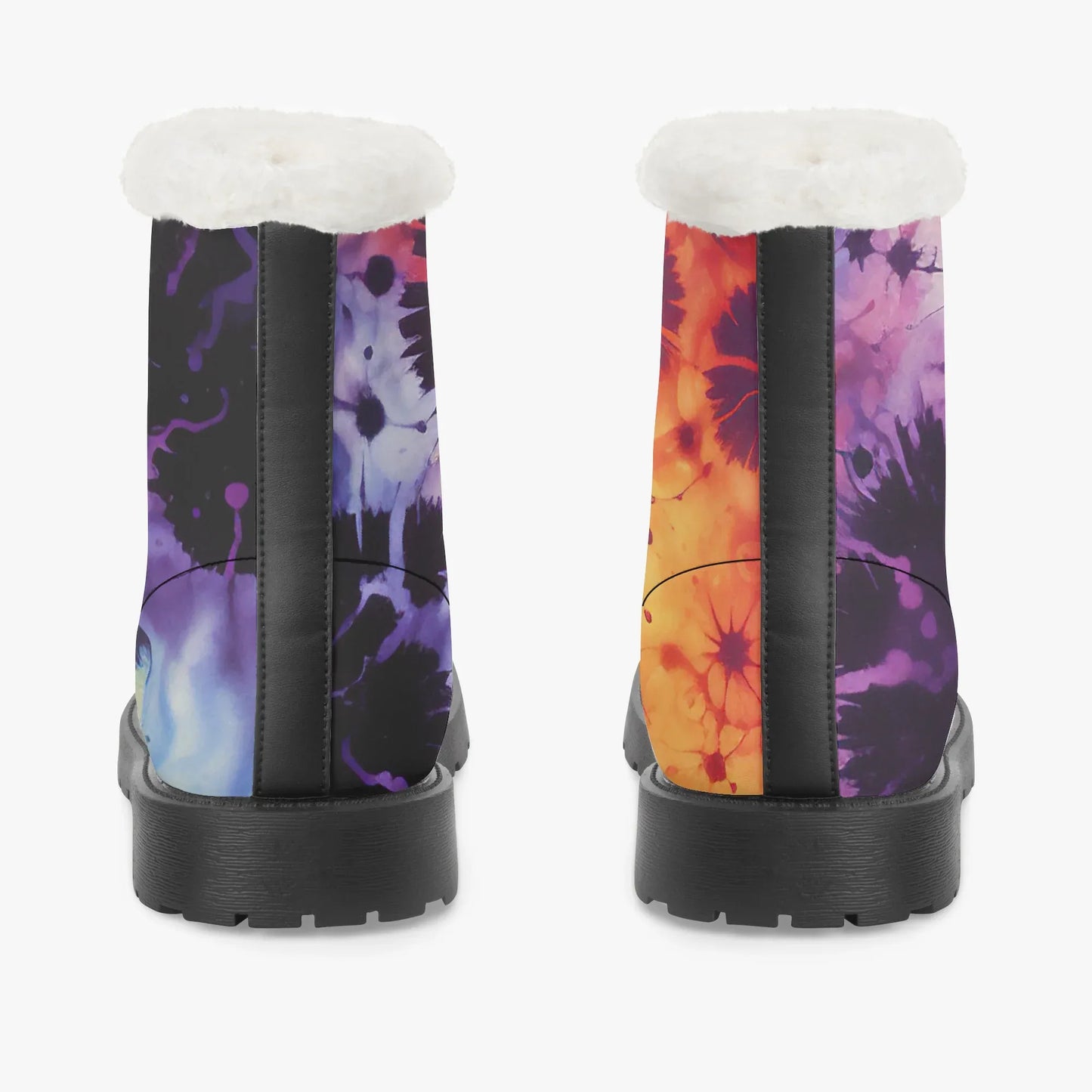 gothic-tie-dye-v3-faux-fur-leder-boots-boots-jlr-design-6 - JLR Design