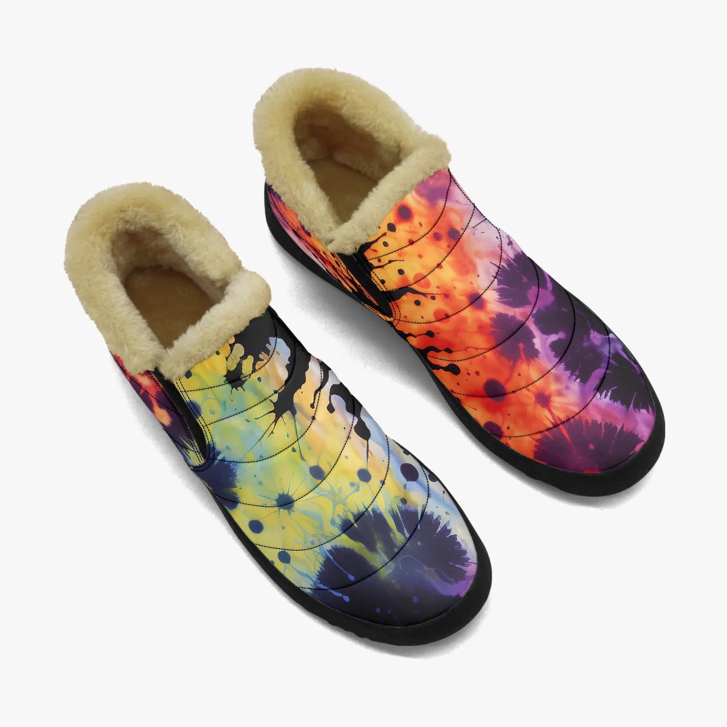 gothic-tie-dye-v3-faux-fur-slipper-slipper-jlr-design-2 - JLR Design