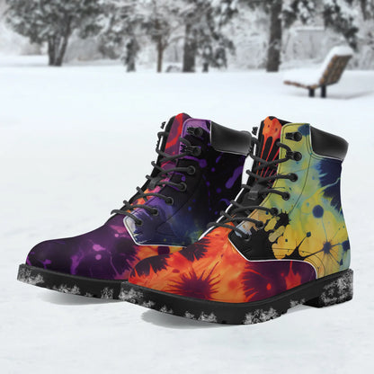 gothic-tie-dye-v3-leder-boots-or-stylische-und-warme-winterstiefel-boots-jlr-design-1 - JLR Design