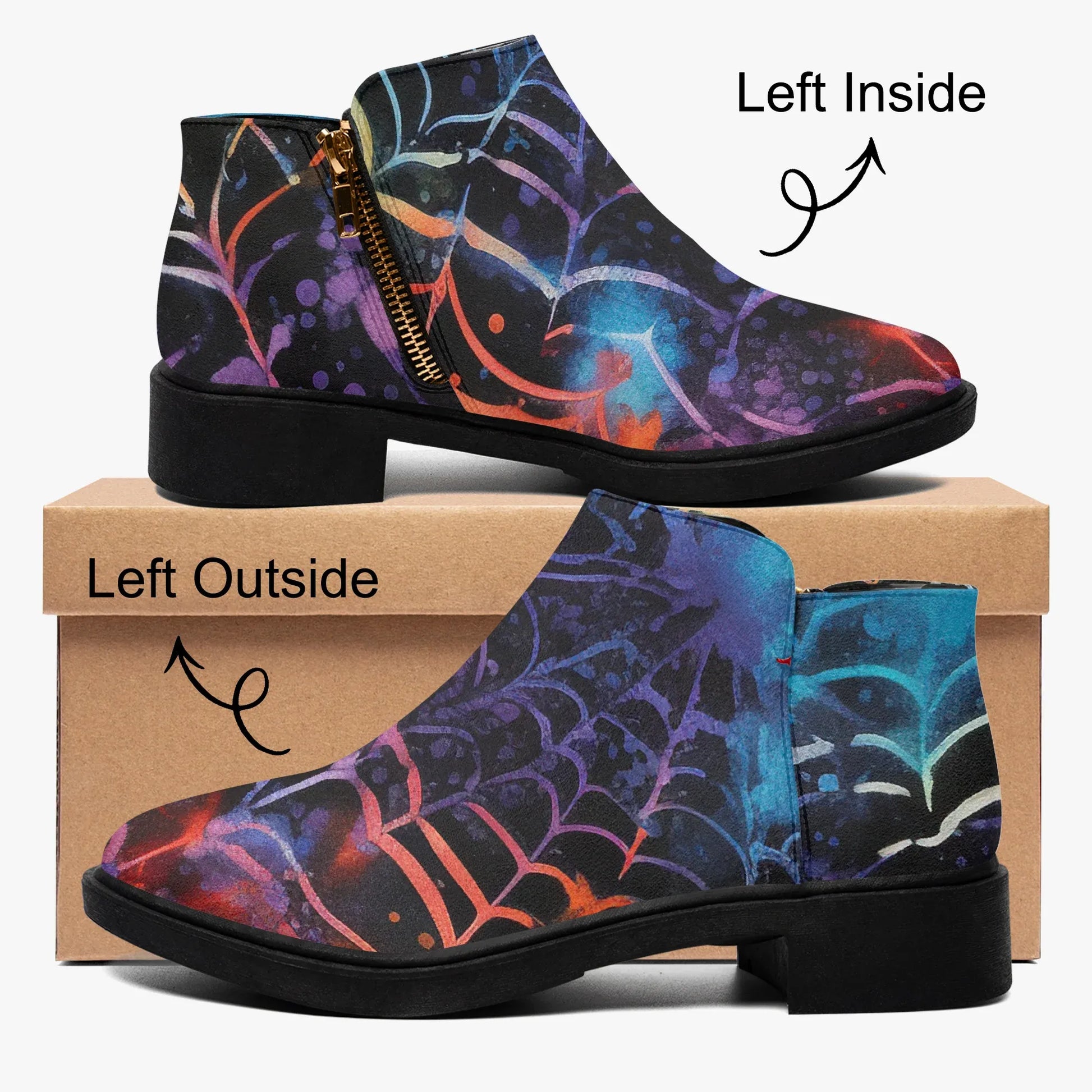 gothic-tie-dye-v4-elegante-reissverschluss-stiefeletten-stiefeletten-jlr-design-4 - JLR Design