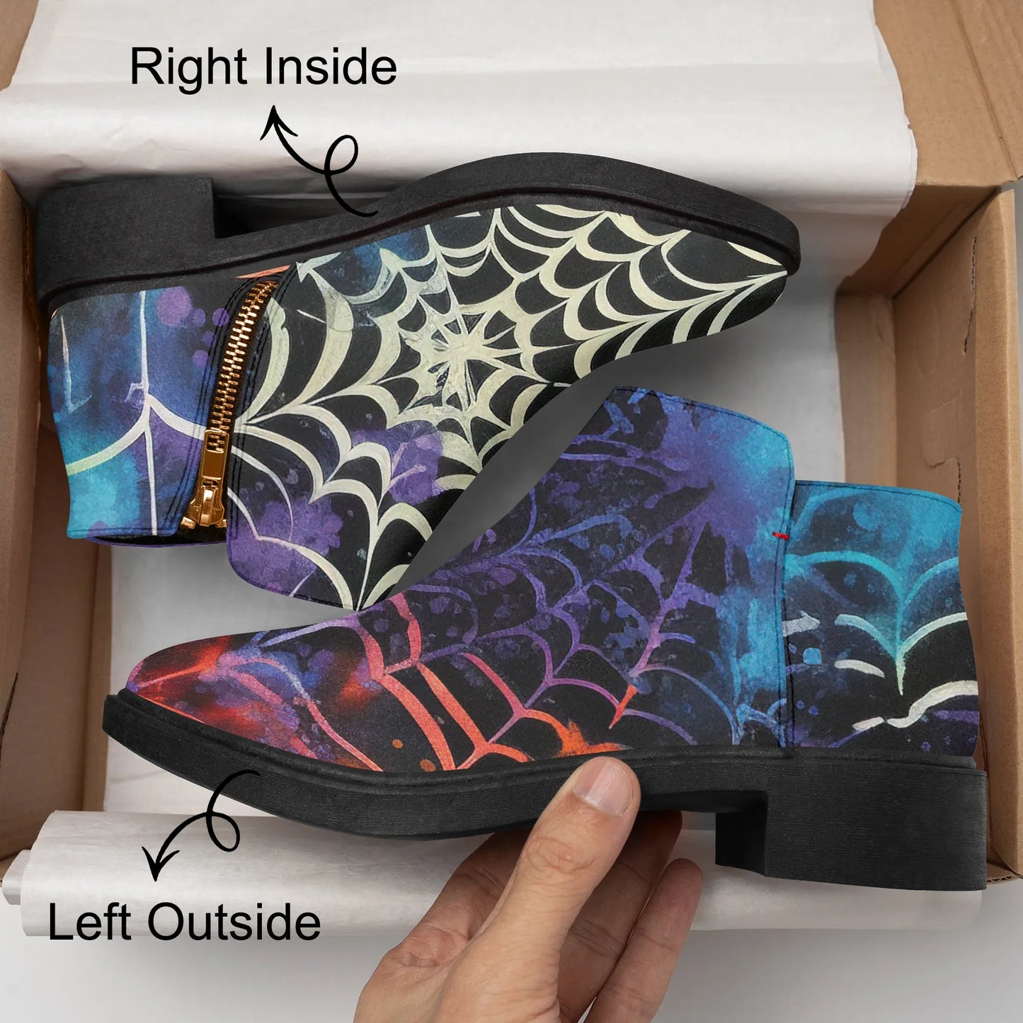 gothic-tie-dye-v4-elegante-reissverschluss-stiefeletten-stiefeletten-jlr-design-8 - JLR Design