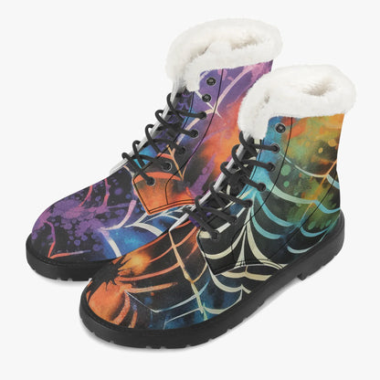 gothic-tie-dye-v4-faux-fur-leder-boots-boots-jlr-design-2 - JLR Design