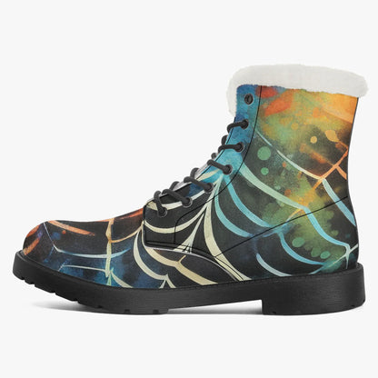 gothic-tie-dye-v4-faux-fur-leder-boots-boots-jlr-design-4 - JLR Design