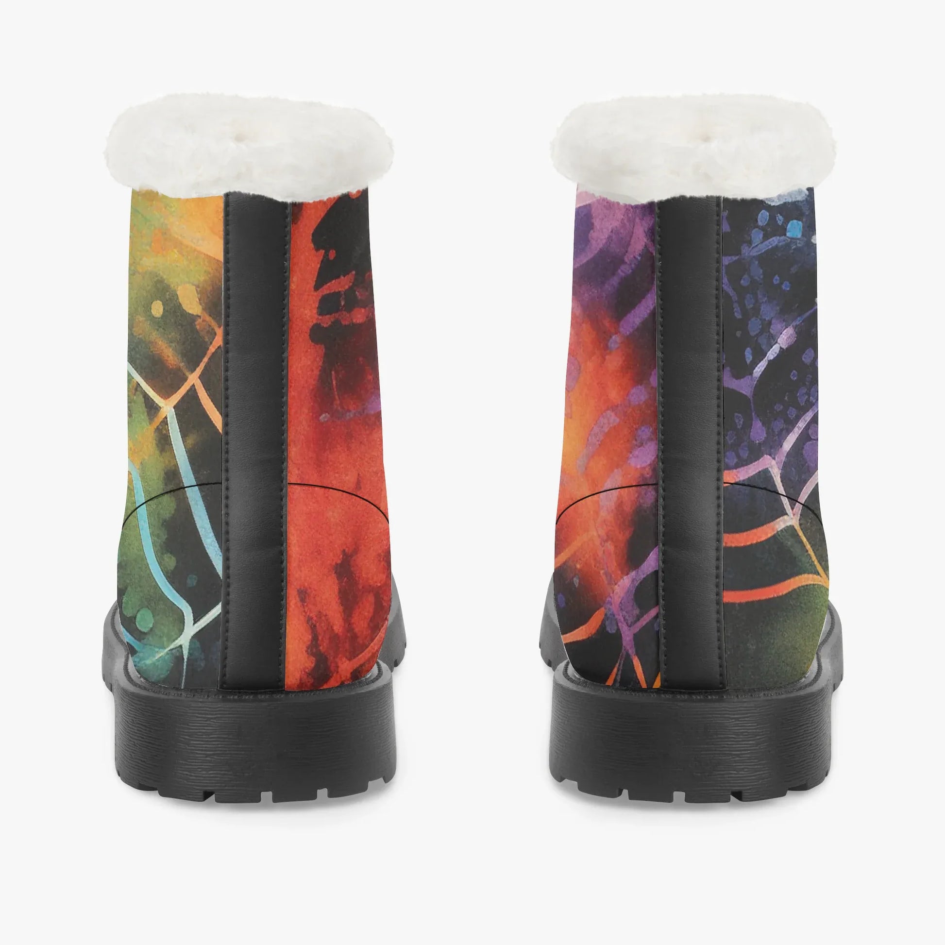 gothic-tie-dye-v4-faux-fur-leder-boots-boots-jlr-design-6 - JLR Design