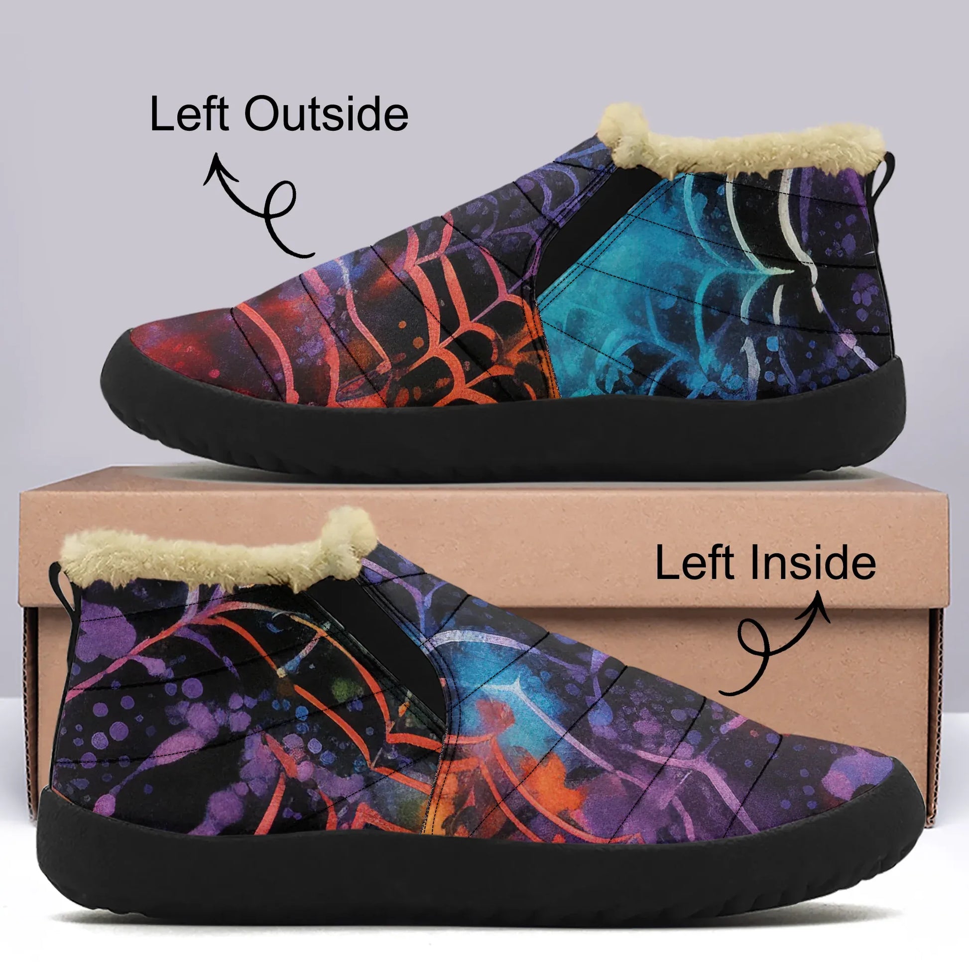 gothic-tie-dye-v4-faux-fur-slipper-slipper-jlr-design-1 - JLR Design