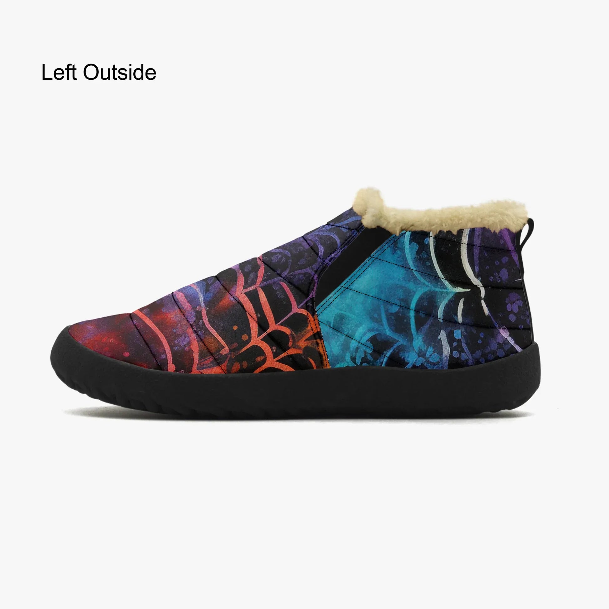 gothic-tie-dye-v4-faux-fur-slipper-slipper-jlr-design-4 - JLR Design