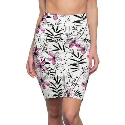 graffiti-bluten-v1-bleistiftrock-fur-damen-eleganter-mid-waist-rock-mit-stretch-komfort-bleistiftrock-jlr-design-1 - JLR Design