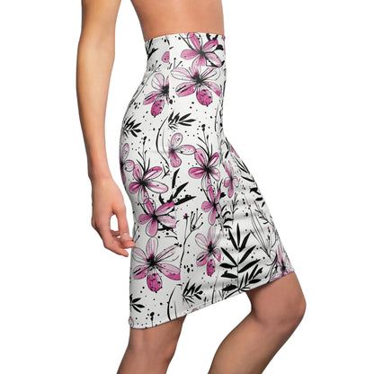 graffiti-bluten-v1-bleistiftrock-fur-damen-eleganter-mid-waist-rock-mit-stretch-komfort-bleistiftrock-jlr-design-3 - JLR Design