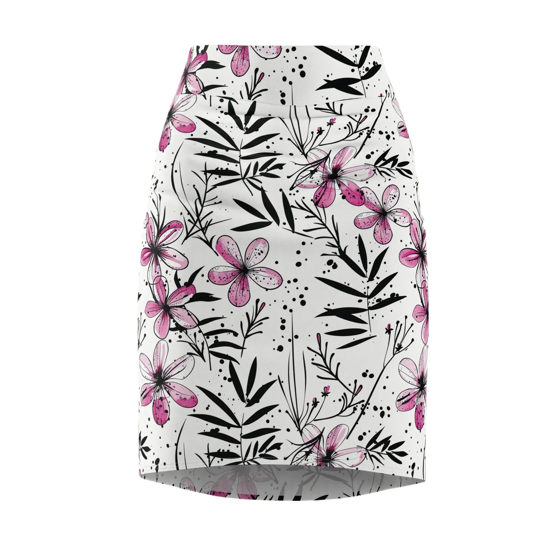 graffiti-bluten-v1-bleistiftrock-fur-damen-eleganter-mid-waist-rock-mit-stretch-komfort-bleistiftrock-jlr-design-4 - JLR Design