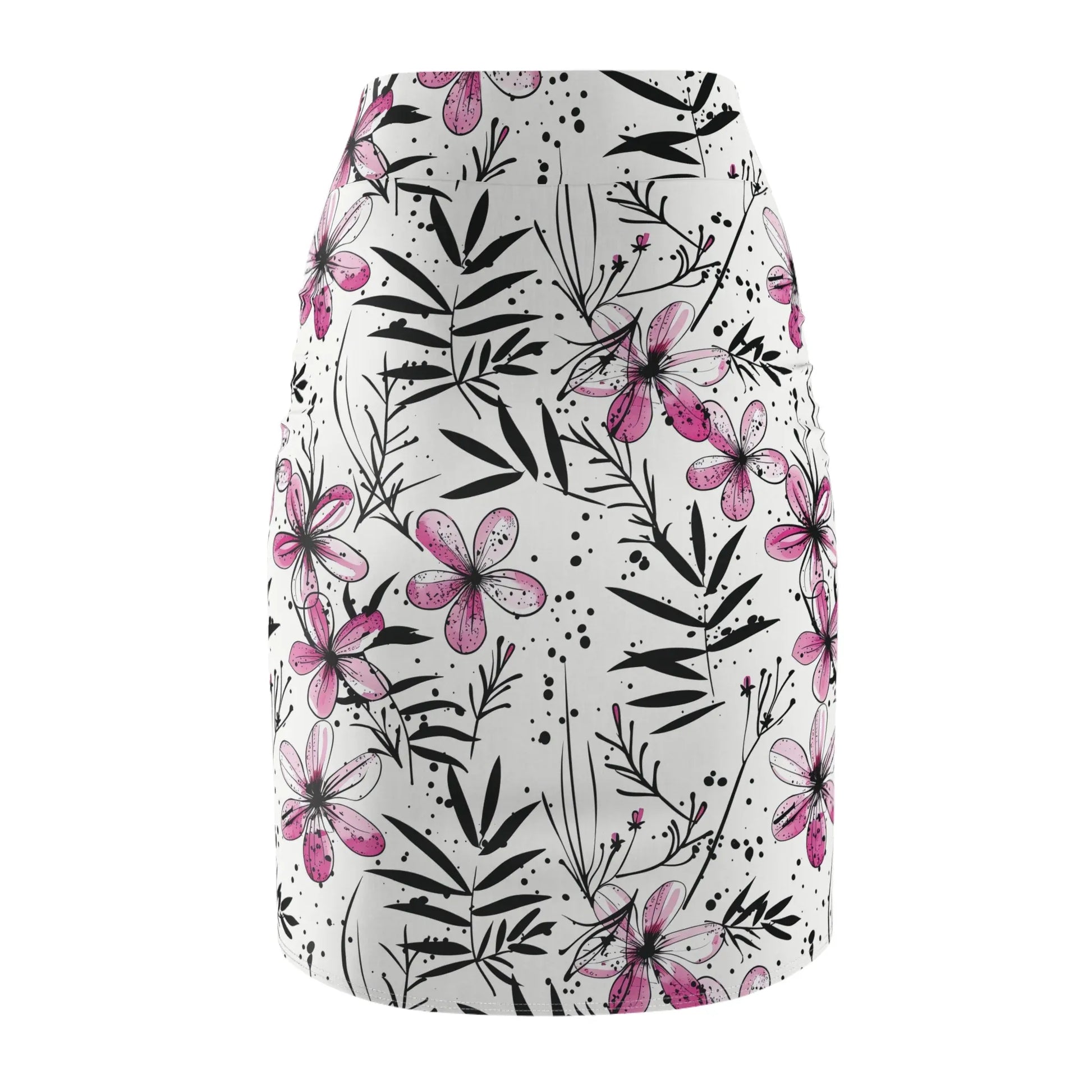 graffiti-bluten-v1-bleistiftrock-fur-damen-eleganter-mid-waist-rock-mit-stretch-komfort-bleistiftrock-jlr-design-5 - JLR Design